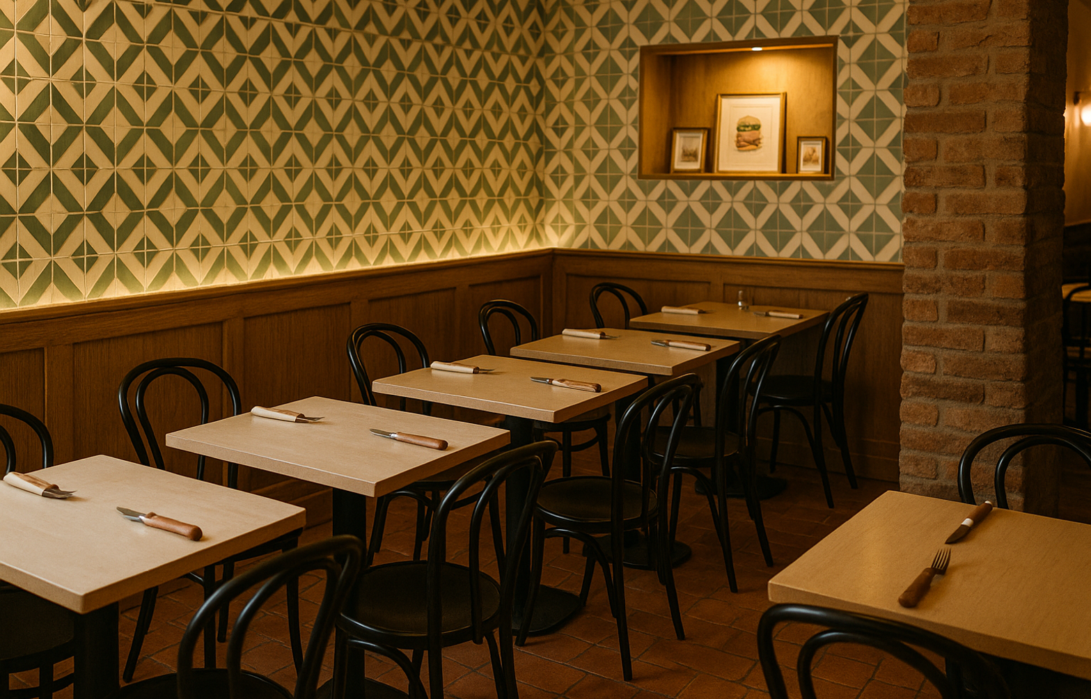 Salle principale de Juicy Burger